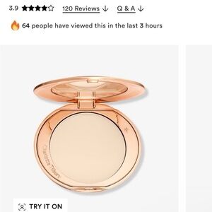 Charlotte Tilbury Airbrush Flawless Finish Setting Powder Shade 2 Medium